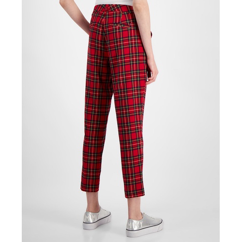 타미힐피거 Womens Hampton Tartan Plaid Trousers