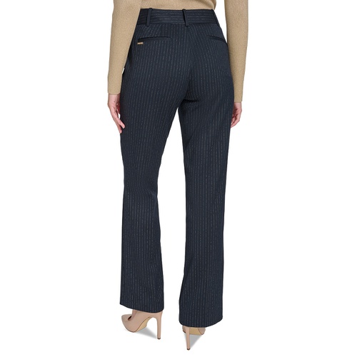 타미힐피거 Womens Metallic Pinstriped Pants