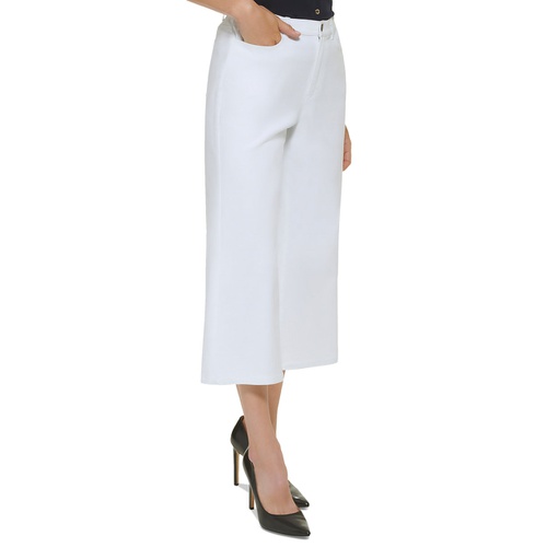 타미힐피거 Womens Mid Rise Wide Leg Capri Pants