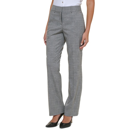 타미힐피거 Womens Glen Plaid Sutton Boot Leg Trousers