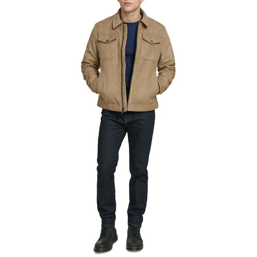 타미힐피거 Mens Faux Suede Trucker Jacket