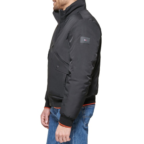 타미힐피거 Mens Flex Performance Zip Front Bomber Jacket