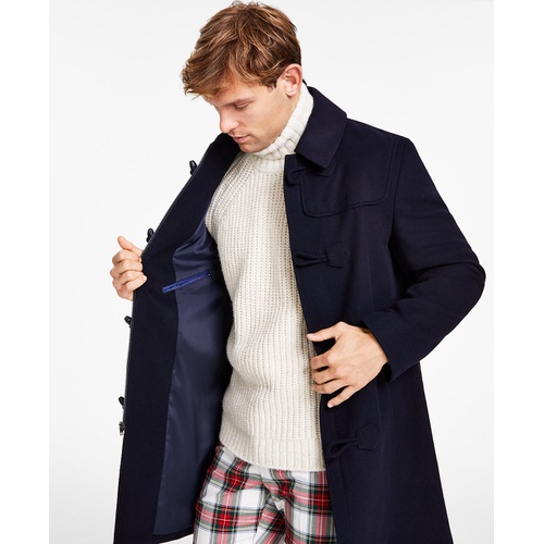 타미힐피거 Mens Modern-Fit Solid Overcoat