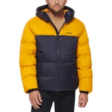 Mens Colorblock Performance Hooded Puffer Jacket