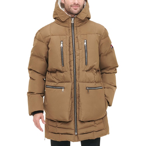 타미힐피거 Men's Hooded Heavyweight Parka Jacket