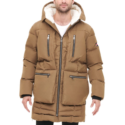 타미힐피거 Men's Hooded Heavyweight Parka Jacket