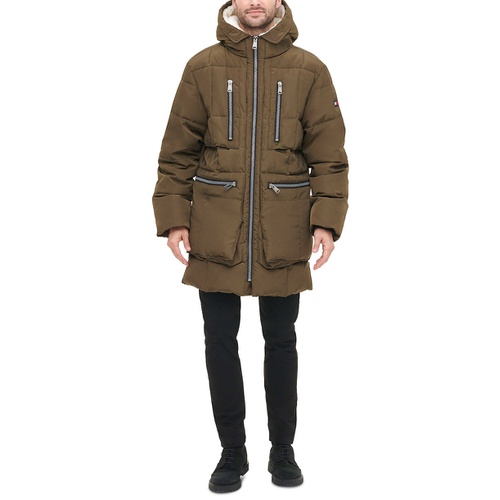 타미힐피거 Men's Hooded Heavyweight Parka Jacket