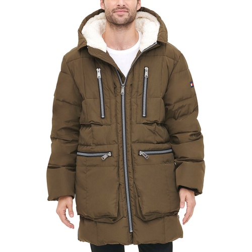 타미힐피거 Men's Hooded Heavyweight Parka Jacket