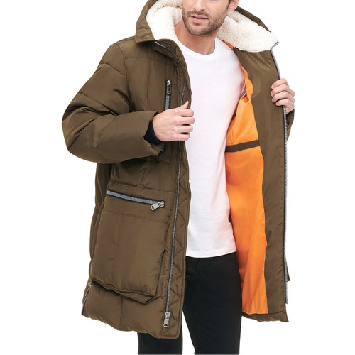 타미힐피거 Men's Hooded Heavyweight Parka Jacket