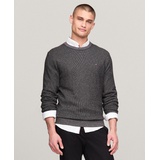 Mens Crewneck Two Tone Cotton Cashmere Sweater