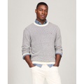 Mens Crewneck Two Tone Cotton Cashmere Sweater