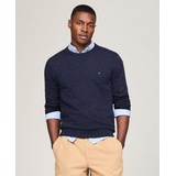 Mens Regular Fit Pima Cotton Cashmere Blend Solid Crewneck Sweater