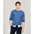 Mens Regular Fit Pima Cotton Cashmere Blend Solid Crewneck Sweater