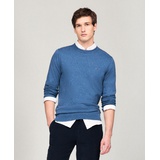 Mens Regular Fit Pima Cotton Cashmere Blend Solid Crewneck Sweater