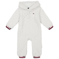 Baby Girl Cable Sherpa Hooded Coverall