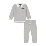 Baby Boy Long Sleeve Polo and Joggers 2 Piece Set