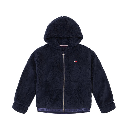 타미힐피거 Big Girls Minky Zip Front Hoodie