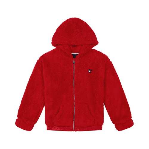 타미힐피거 Big Girls Minky Zip Front Hoodie
