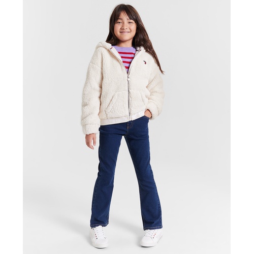 타미힐피거 Big Girls Minky Zip Front Hoodie