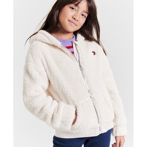 타미힐피거 Big Girls Minky Zip Front Hoodie