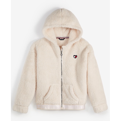 타미힐피거 Big Girls Minky Zip Front Hoodie