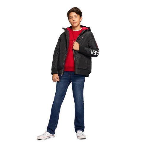 타미힐피거 Toddler and Little Boys Crewneck Soft Fleece Sweatshirt