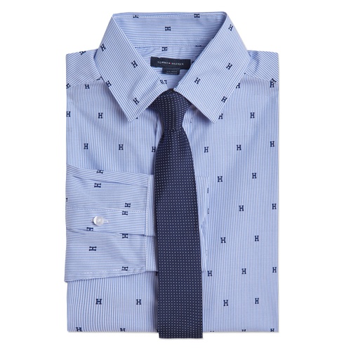 타미힐피거 2 Pc. All Over Dot Print Shirt & Tie Set Big Boys