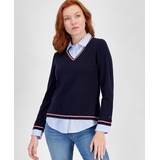 Womens Cornell Sweater & Button Up Shirt