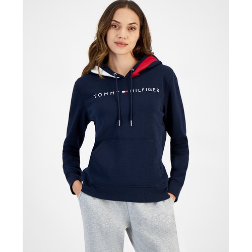 타미힐피거 Womens Colorblocked Pullover Hoodie