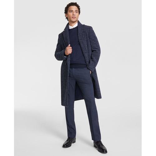 타미힐피거 Mens Modern Fit Blue Overcoat