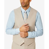 Mens Modern Fit TH Flex Stretch Chambray Suit Separate Vest