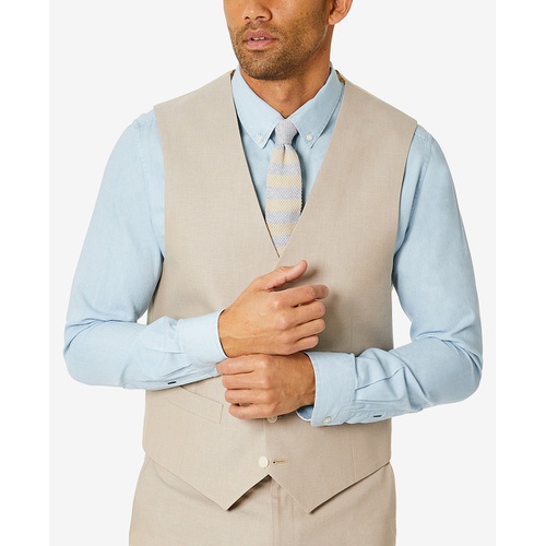 타미힐피거 Mens Modern Fit TH Flex Stretch Chambray Suit Separate Vest