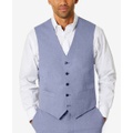 Mens Modern Fit TH Flex Stretch Chambray Suit Separate Vest