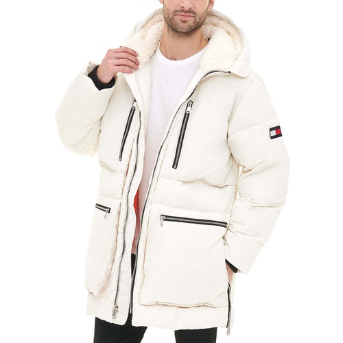 타미힐피거 Men's Hooded Heavyweight Parka Jacket