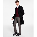 Mens Addison Wool Blend Trim Fit Overcoat