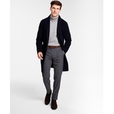 Mens Addison Wool Blend Trim Fit Overcoat