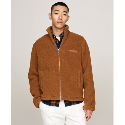 타미힐피거 Mens Monotype Teddy Zip Sweater