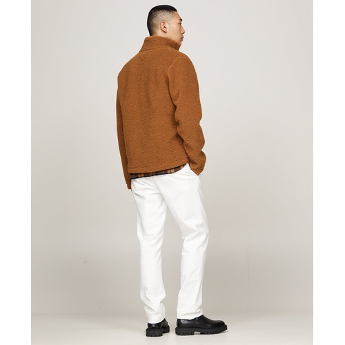 타미힐피거 Mens Monotype Teddy Zip Sweater