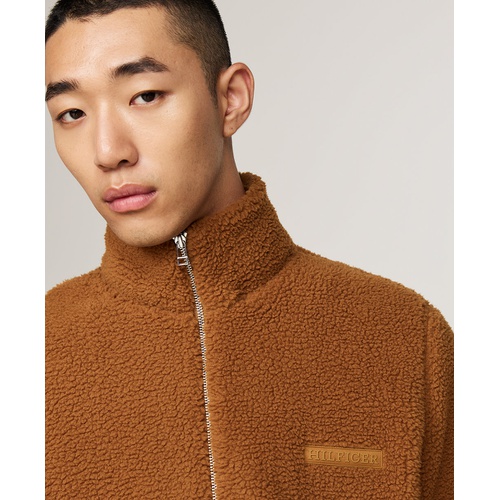 타미힐피거 Mens Monotype Teddy Zip Sweater