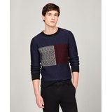 Mens Fair Isle Flag Crewneck Cotton Sweatert