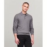 Mens Long Sleeve Polo Cotton Cashmere Sweatert