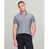 Mens Regular Fit Tipped Linen Polo Shirt