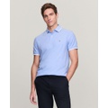 Mens Regular Fit Tipped Linen Polo Shirt