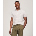 Mens Regular Fit Tipped Linen Polo Shirt