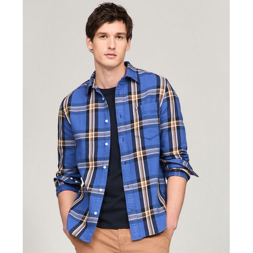 타미힐피거 Mens Regular Fit Heavy Brushed Check Shirt