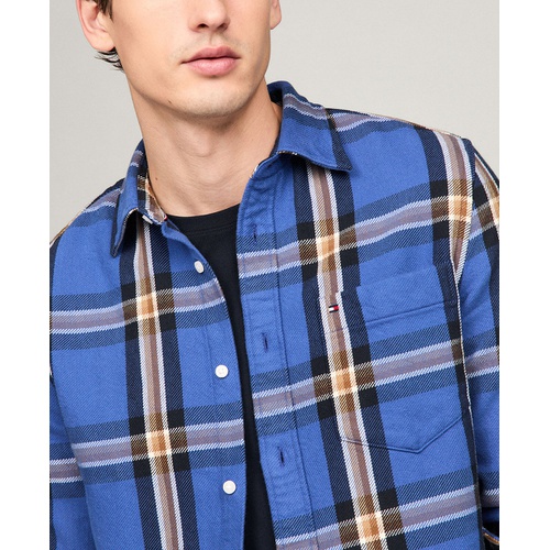 타미힐피거 Mens Regular Fit Heavy Brushed Check Shirt