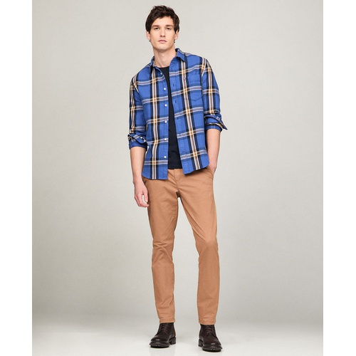 타미힐피거 Mens Regular Fit Heavy Brushed Check Shirt