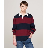 Mens Regular Fit Stripe Rugby Sweatshirt