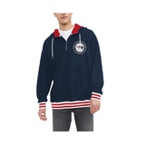 Mens Navy New England Patriots Aaron Quarter Zip Hoodie