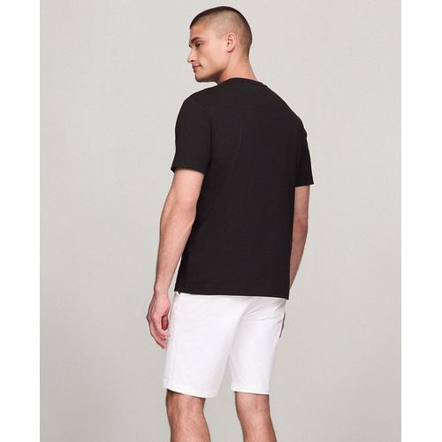 타미힐피거 Mens Short Sleeve Crewneck Arch Pocket T Shirt